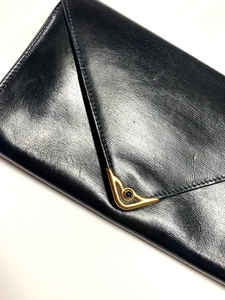 CARTIER VINTAGE SAPPHIRE LEATHER WALLET PURSE BIFOLD COIN STONE FRANCE BLUE - Picture 1 of 22