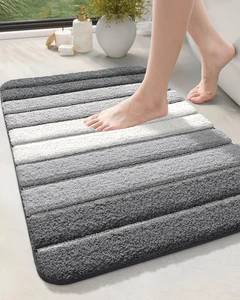 DEXI Bath Mat Bathroom Rug Absorbent Non-Slip Washable Shower Floor Mats Carp... - Picture 1 of 14