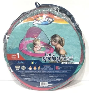 SwimWays Baby Spring Float Step 1 Sun Canopy 9-24 Months New Red Swim, New - Picture 1 of 3
