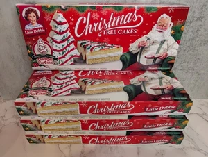 Lotto 4 torte snack albero di Natale NBO Little Debbie crema vaniglia scadenza 01/02/26 - Foto 1 di 2