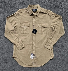 Camisa Polo Ralph Lauren De Colección Hombres Mediana Pescador Safari Militar Botón Nueva con Etiquetas NUEVA CON ETIQUETAS - Imagen 1 de 17