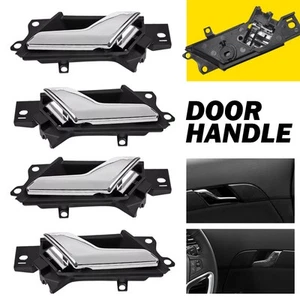 4Pieces Inside Door Handle AU Fit For Holden Captiva 5 Seater 06-18 Black+Chrome - Picture 1 of 12