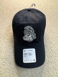 Nike Michigan State Spartans Adjustable Strapback Heritage86 Dad Hat Cap Black - Picture 1 of 9
