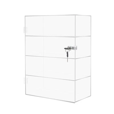 Acrylic Display Case Countertop Display Cabinet 4-Tier with Lock for Home Office - Image 1 of 4