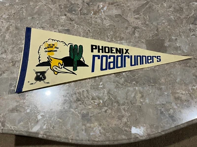 Vintage 1972-73 Phoenix Roadrunners WHL Hockey Pennant - Image 1 of 4