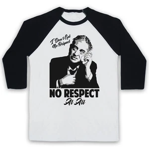 RODNEY DANGERFIELD I DON'T GET NO RESPECT AT ALL SLOGAN 3/4 SLEEVE BASEBALL TEE - Picture 1 of 11