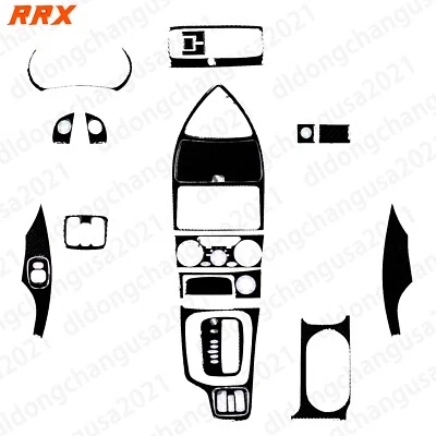 Kits interiores completos negros brillantes 21 piezas cubierta embellecedor para Toyota Celica 2000-05 Foto 1 de 4