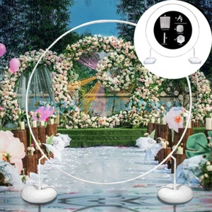 Circle Balloon Column Stand Holder Round Balloon Arch Frame Ring For Party Decor - Picture 1 of 15