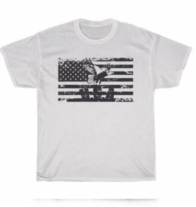 American Flag Eagle USA Patriot Military 4th of July Independence Day T-Shirt - Picture 1 of 4