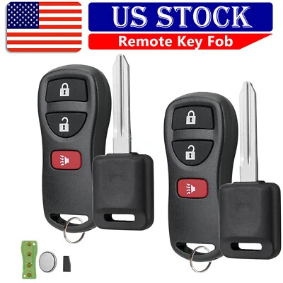 2 For 2005 2006 2007 2008 2009 2010 2011 Nissan Pathfinder Titan Remote Key Fob - Image 1 of 4