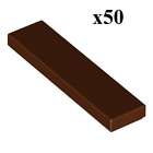 50X Lego - 1 X 4 Tiles - 2431 91143 35371 New Tile Parts Reddish Brown