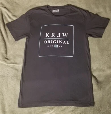 Футболка Krew оригинальная коробка логотип скейтборд серая M KR3W 100% хлопок - Изображение 1 из 3