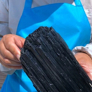 2pieces6.79LB Natural Black Tourmaline Crystal Rough Mineral Specimen1700 - Picture 1 of 23