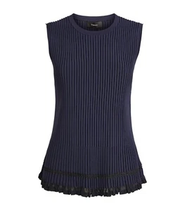 THEORY Women's Ottoman Shell Sleeveless Top - Picture 1 of 5
