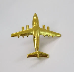 Spilla bavero C-17 Globemaster III tono oro aereo jet militare vintage - Foto 1 di 7