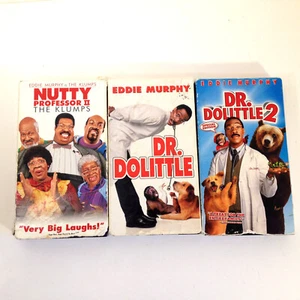 (3) Vintage Movie Lot VHS Eddie Murphy Nutty Professor II 2, Dr Dolittle 1 & 2 - Picture 1 of 11