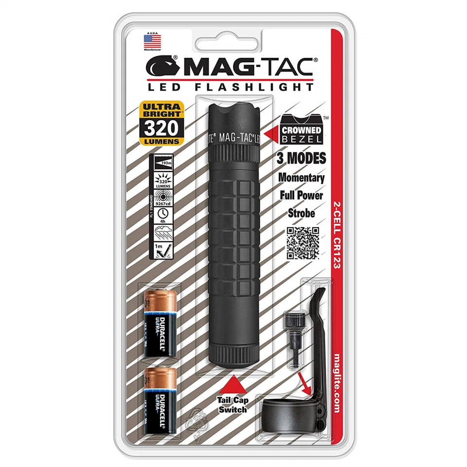 MAG-LITE MAGLITE® MAG-TAC® Crowned Head CR123 LED-Taschenlampe - Polizei Taschenlampe