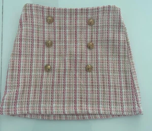 Shein girls size 9 Tweed Skirt with Gold Hardware - Picture 1 of 2