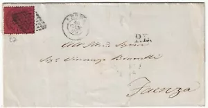 1868 Antichi Stati (Pontificio) - 20 c. rosso III em. su lettera per Faenza - Picture 1 of 2