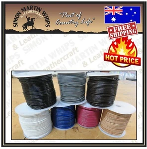 LEATHER CORD GENUINE COWHIDE LEATHER ROUND ROLLS 1.5 mm - Foto 1 di 8
