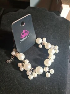 Paparazzi (Rare Fashion Fix) Bracelet - Broadway Ballroom - White. - Picture 1 of 2