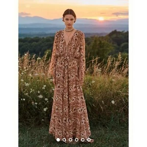 Vestido MISA Los Angeles Gia Maxi Motivo Neutro - Imagen 1 de 9