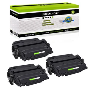3 PK CE255X 55X High Yield Toner Cartridge For HP LaserJet P3010 P3015 P3015d - Picture 1 of 24