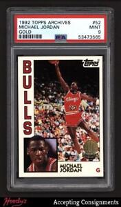 1992-93 Topps Archives Gold #52G Michael Jordan PSA 9 MINT PR /10000*