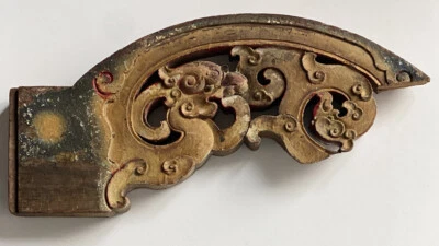 Antique 19th-20th Century Asian Chinese Iconic Religious Architectural Fragment - Image 1 of 4