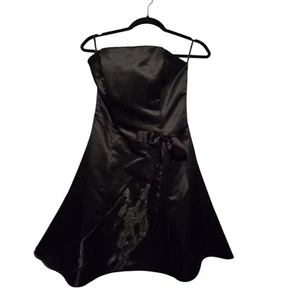 Vtg Jessica McClintock Gunne Sax Fit Flare Dress Women 5/6 Black Whimsigoth Y2K - Picture 1 of 12