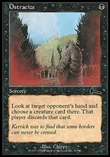 4 x Ostracize SP/PL Urza's Legacy MTG Magic The Gathering Black English Card