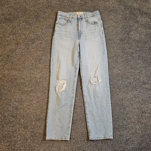 Madewell Jeans Women Size 28 Blue Distressed Perfect Vintage Straight Casual Y2K - Picture 1 of 13