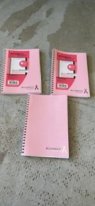 Lot 3 Mead Pink Breast Cancer Ribbon Business Notebook 80 Sheets Cambridge 8x5 - Picture 1 of 4