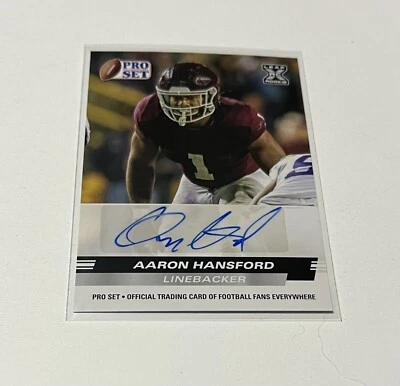 Aaron Hansford 2022 Leaf Draft Pro Set XRC Autograph #PSA-AH1 Auto Aggies - Image 1 of 2