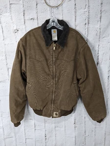 Vintage Carhartt Santa Fe Jacket Quilt Lined Mens Large Chestnut Brown Sz XL 90' - Picture 1 of 14