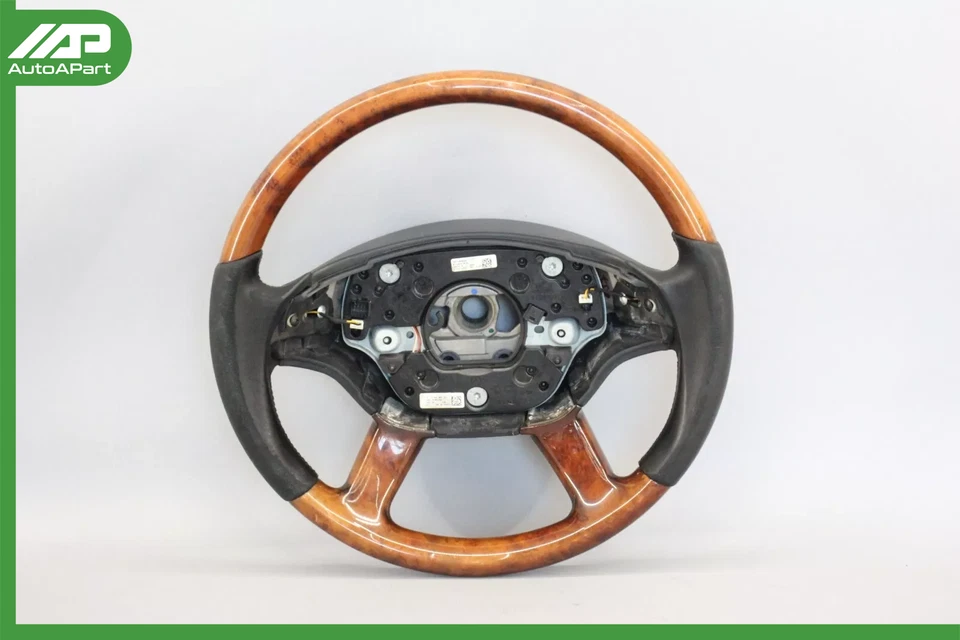 ✅ 07-10 Mercedes W216 CL550 S550 Driver Steering Wheel Paddle Shifters Wood OEM - Image 1 of 4