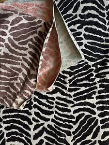 Chenille Zebra Jacqard Samples Scraps Crafts Sewing Dolls 15”x15” - Picture 1 of 4