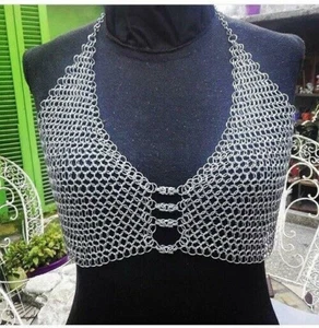 10 mm Chainmail Halter Hot Girls Costume - Picture 1 of 5