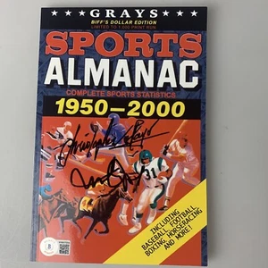 Michael Fox Christopher Lloyd Regreso al Futuro Grises Firmado Almanaque Beckett - Imagen 1 de 5