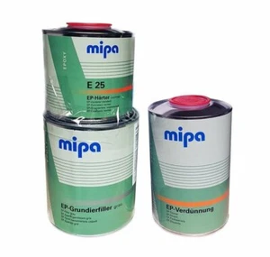 SET Mipa 2,5L: EP-Grundierfiller Set 2K Füller + Härter + Verdünnung Unterlage - Bild 1 von 6