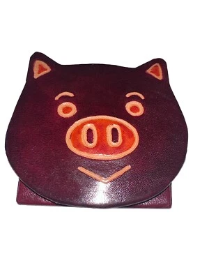 Shantiniketan хиппи богемный Индии вручную кожи свинья монета сумочки 1T - Изображение 1 из 4