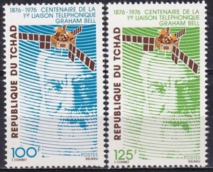 Espacio telefónico Tchad 1976 Yvert 306/07 MNH VF - Imagen 1 de 1