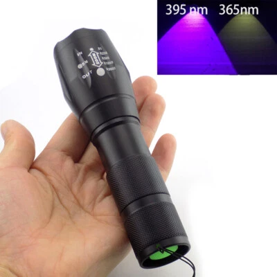365nm 395nm powerful UV Flashlight Led flash Torch Marker Fluorescent Blacklight - Bild 1 von 4