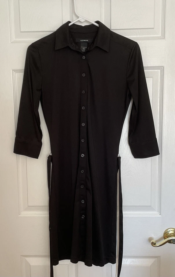 Vestido camisero Express negro Foto 1 de 1