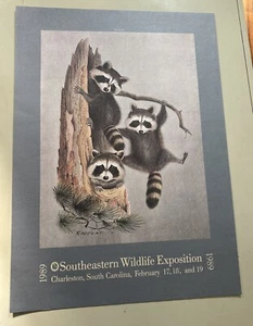 “Hangin’ Out” 1989 SEWE Southeastern Wildlife Expo Poster By Raedeke - Picture 1 of 5