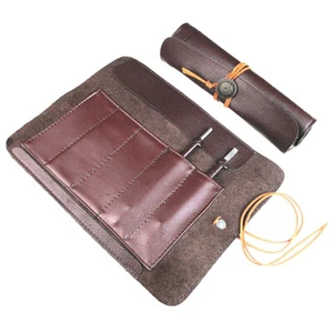 1pc Besteck Carving Rolle Tasche Roll Up Pouch Leder Werkzeug - Bild 1 von 9