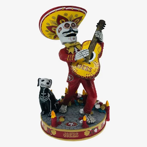 San Francisco 49ers Day Of The Dead Candle Base Bobblehead NFL Football Cover