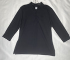 Callaway Womens Golf Performance Sleeve Polo Shirt, Large Color: Caviar (Black)