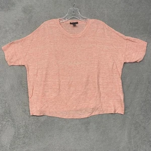 Eileen Fisher Pullover Damen Medium Rosa Bio Leinen Relaxed Kurzarm Oberteil - Bild 1 von 7