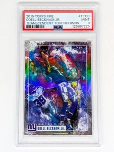 2015 Topps Fire Transcendent Touchdowns #OB Odell Beckham Jr. PSA 9 'The Catch' - Imagen 1 de 2